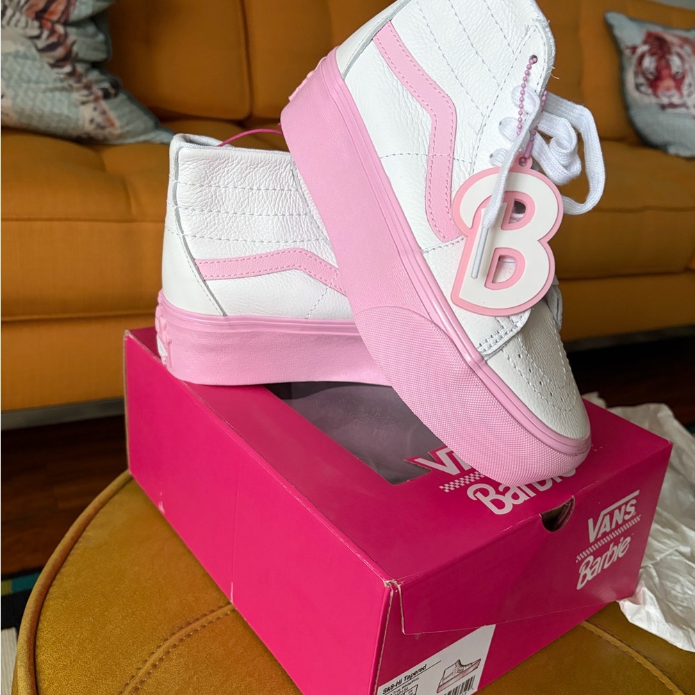 Vans Sk8-Hi Tapered Barbie Pink and White Sneakers